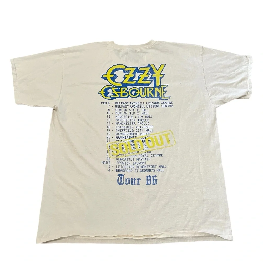 Ozzy Osbourne The Ultimate Sin Tour '86 Graphic Tee - Modern Reprint - XL - Picture 2 of 12